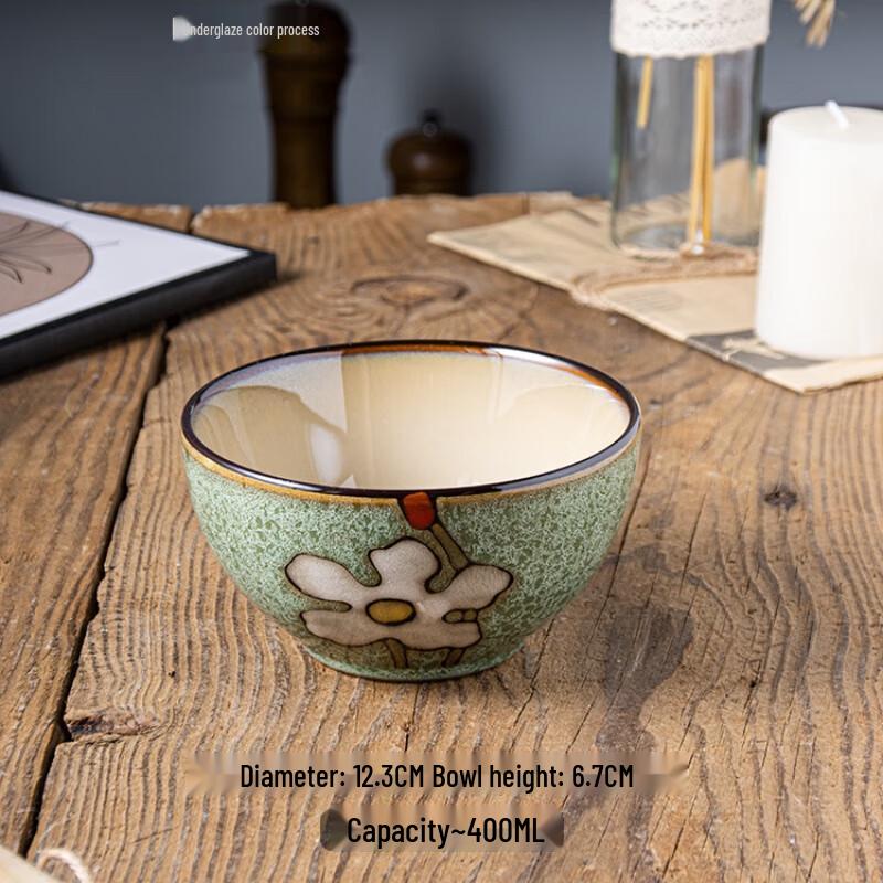Japanese Kiln Glaze Ceramic Rice/Dessert Bowl Set