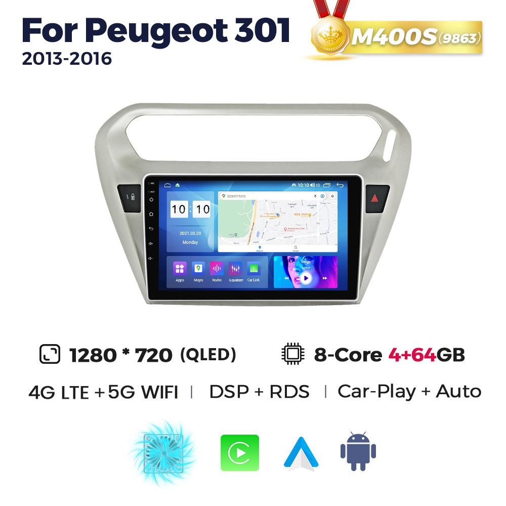 8G+256G Android Car Radio Multimedia Video Player For Peugeot 301 Citroen Elysee 2013-2016 GPS Wireless Carplay Auto 2Din Audio