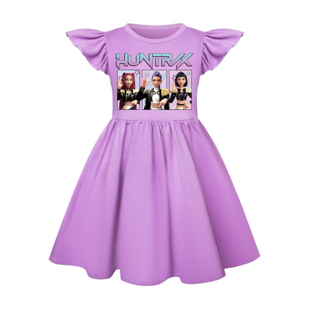 5233 Kids Girls Mira Zoey Rumi Printed Ruffle Short Sleeves Casual Dress