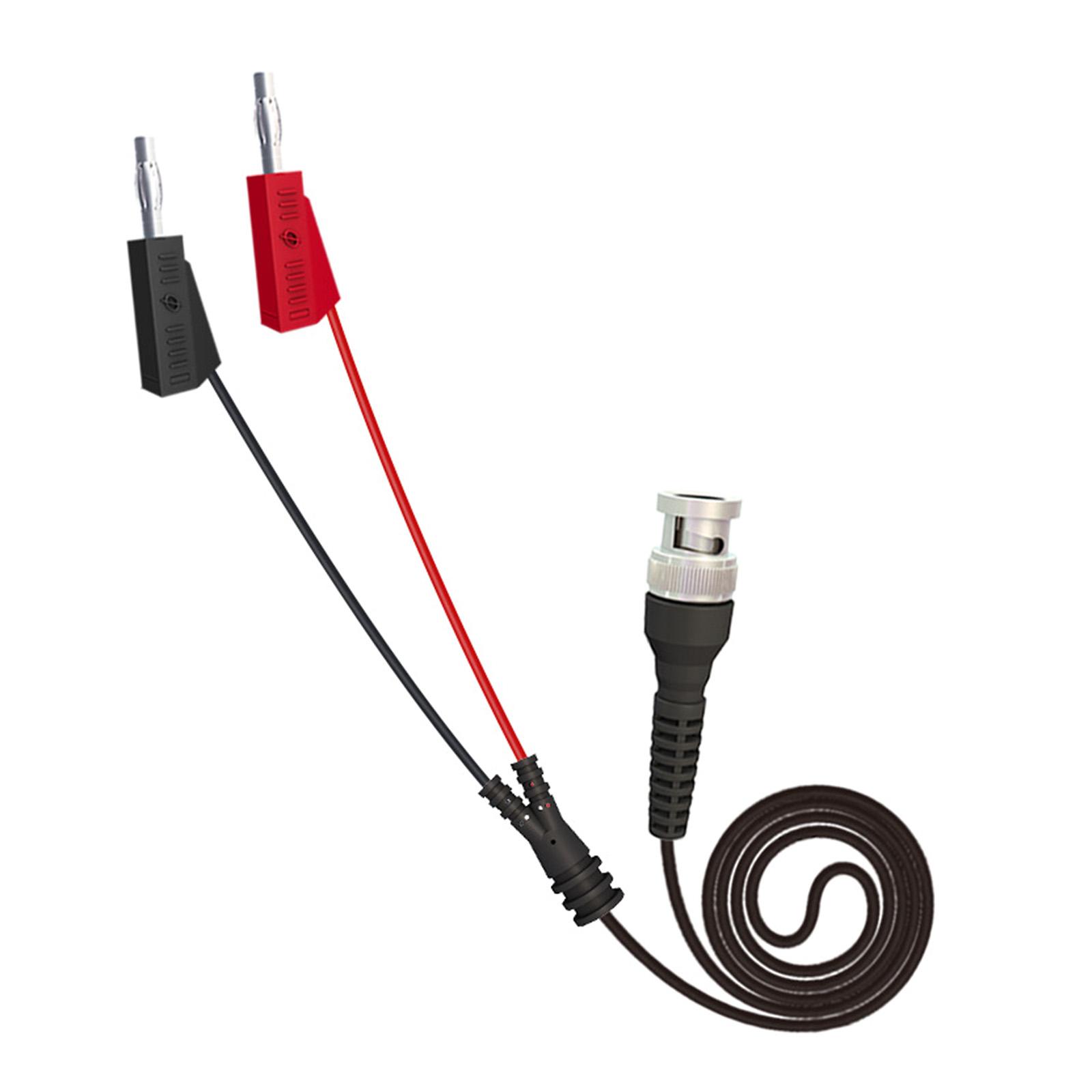 

BNC to Dual 4mm Stackable Banana Plug Test Lead Probe BNC Cable for Oscilloscope Signal generator 120cm 1