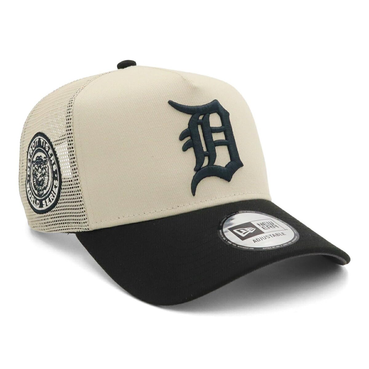 

New Era 9FORTY MLB Mesh ONSPOTZ DET Free CS Black Side MLB Detroit Tigers A-Frame Cap, Exclusive, Stone/Black, Shipping, 9FORTY A-Frame Trucker,