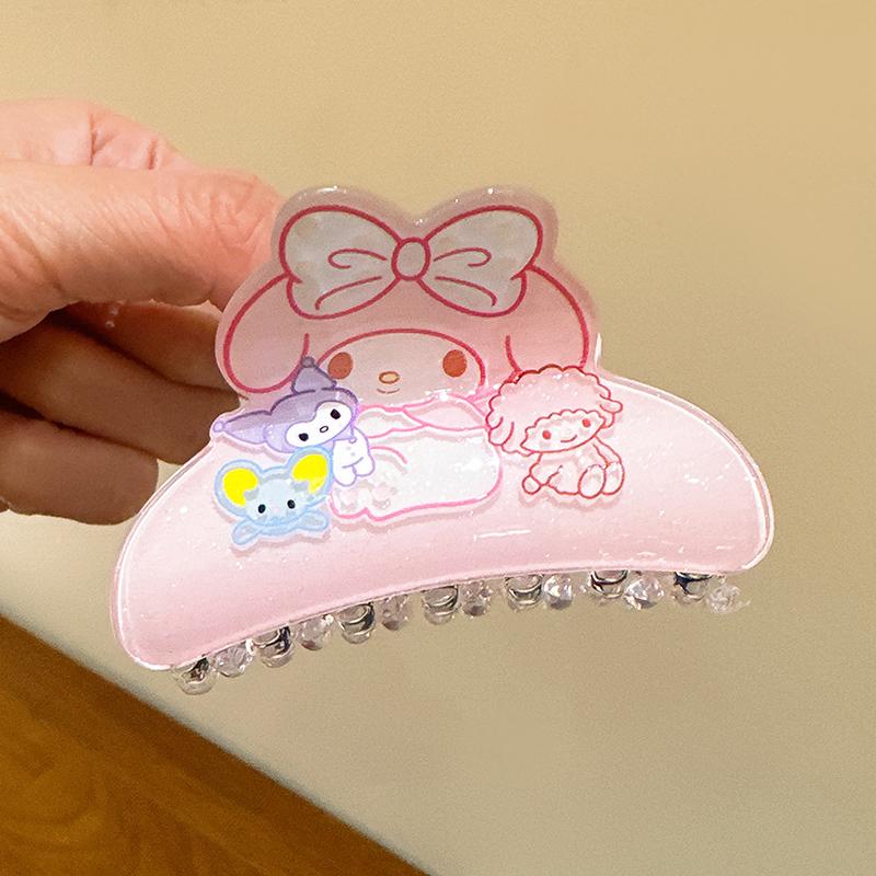 Sanrio Akrylové sponky do vlasů Hello Kitty Cinnamoroll Kuromi Sponka do vlasů Žraločí sponka Doplňky do vlasů Dárky k narozeninám pro dívky