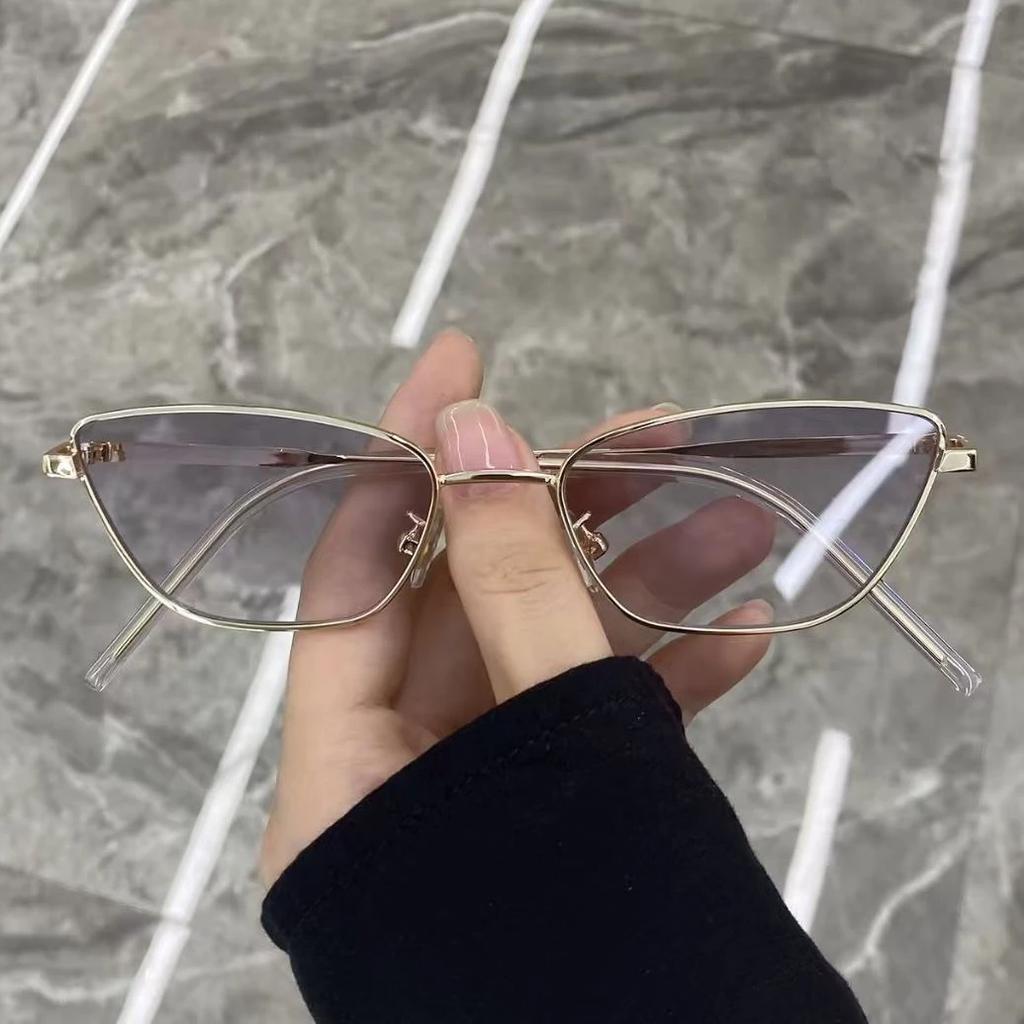 Nowe Trójkątne Okulary Kocie Oko Niszowy Design Punkowe Okulary Przeciwsłoneczne Męskie i Damskie Modne Okulary Wybiegowe Modne Odcienie Uv400