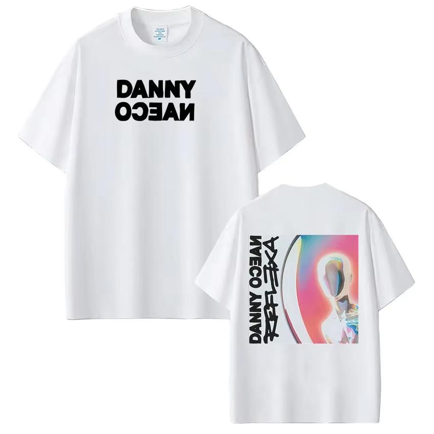 Rapper Danny Ocean Reflexa Tour 2025 Grafik T-Shirt Herren Hip Hop T-Shirt Lässig Baumwolle Kurzarm Ästhetik T-Shirts Fan Geschenke