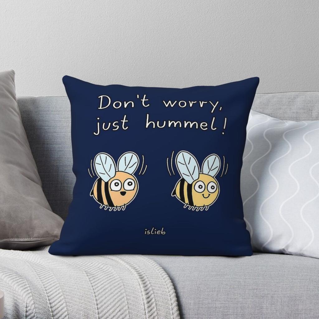 Don'T Worry Just Hummel Bumblebee Square Pillowcase Polyester Linen Velvet Printed Zip Decorative Throw Pillow Case Room Cover