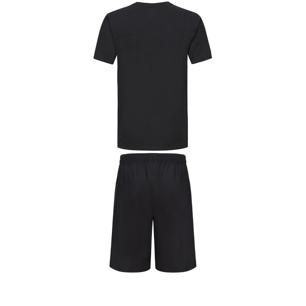 Adidas Taekwondo Round Neck Pullover Breathable Short Sleeve T-Shirt Simple Fashion Drawstring Shorts Casual Sports Suit ADICLTS24TK-BW+S21ATMSH3T-BW