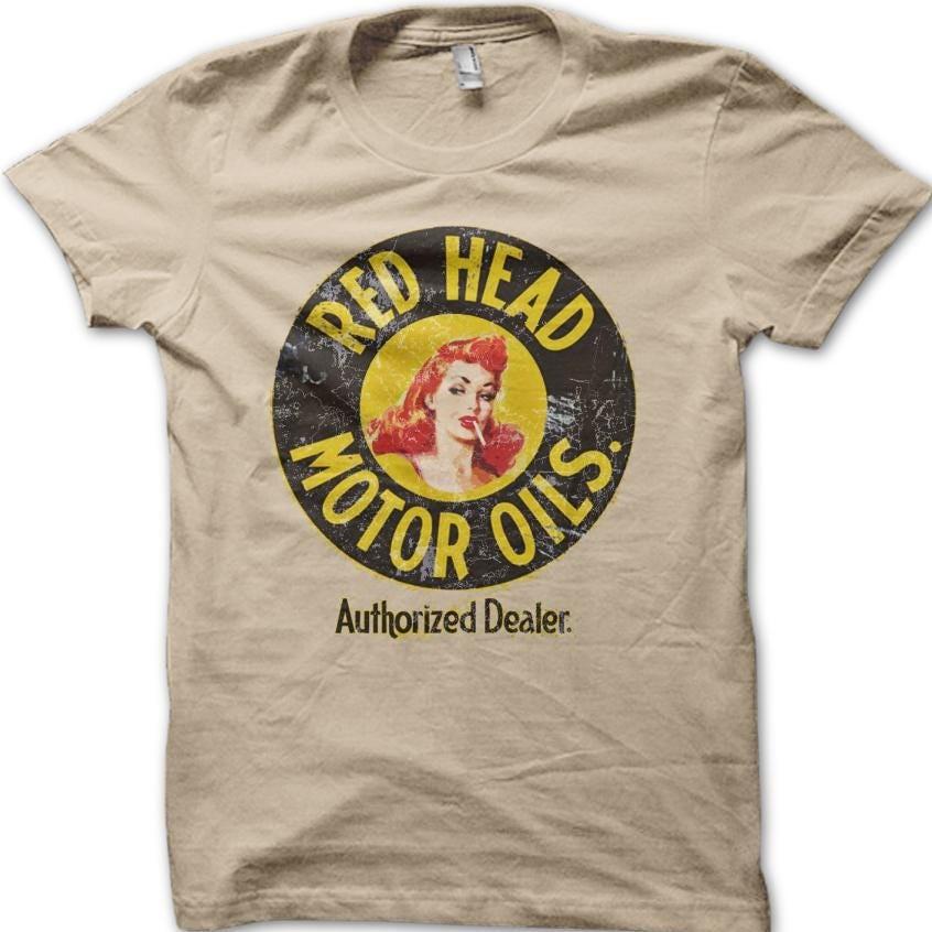 

Red Head Motor Oils Classic Retro Motorsport Vintage Car T-Shirt 06162 2XL