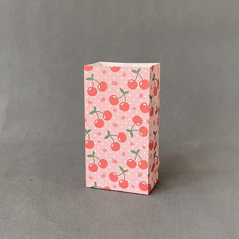 Small Floral Polka Dot Candy & Gift Paper Bag (Handle-Free, Flat Pocket for Cosmetics & Wedding Favors)