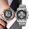 Skmei Military Sports Watches for Mens Analog Digital Display LED Waterproof Chronograph Three Time Zones Quartz Calendar Watch