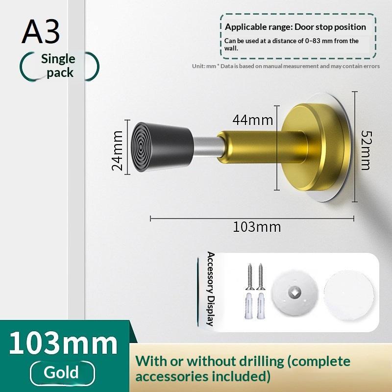 Hydraulic Buffer Door Stopper Wall Mounted Silent Non-Slip Door Bumper for Home Living Room Dining Room Doors