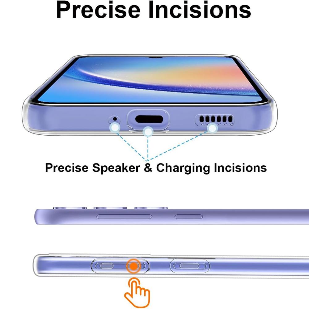 Luxury Silicone Soft Case For Samsung Galaxy A16 A06 A56 A36 A26 A55 A35 A15 A54 A34 A14 5g Clear Ultra Thin Cover Shockproof