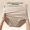 Plus Size Women Spring and Summer New Style Non Dyed Cotton High Waist Belly 10A Antibacterial Breathable Briefs