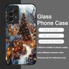 Funny Christmas Tree Gift Snowy Town Scenery Creative Phone Case for Samsung Galaxy S25 Ultra S24 S23 Plus S22 S21 S20 FE Cover
