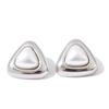 Eetit 2025 Stainless Steel Imitation Pearls Triangle Stud Earrings Arrivals Elegance Chic Korean Trendy Exquisite Jewelry Women