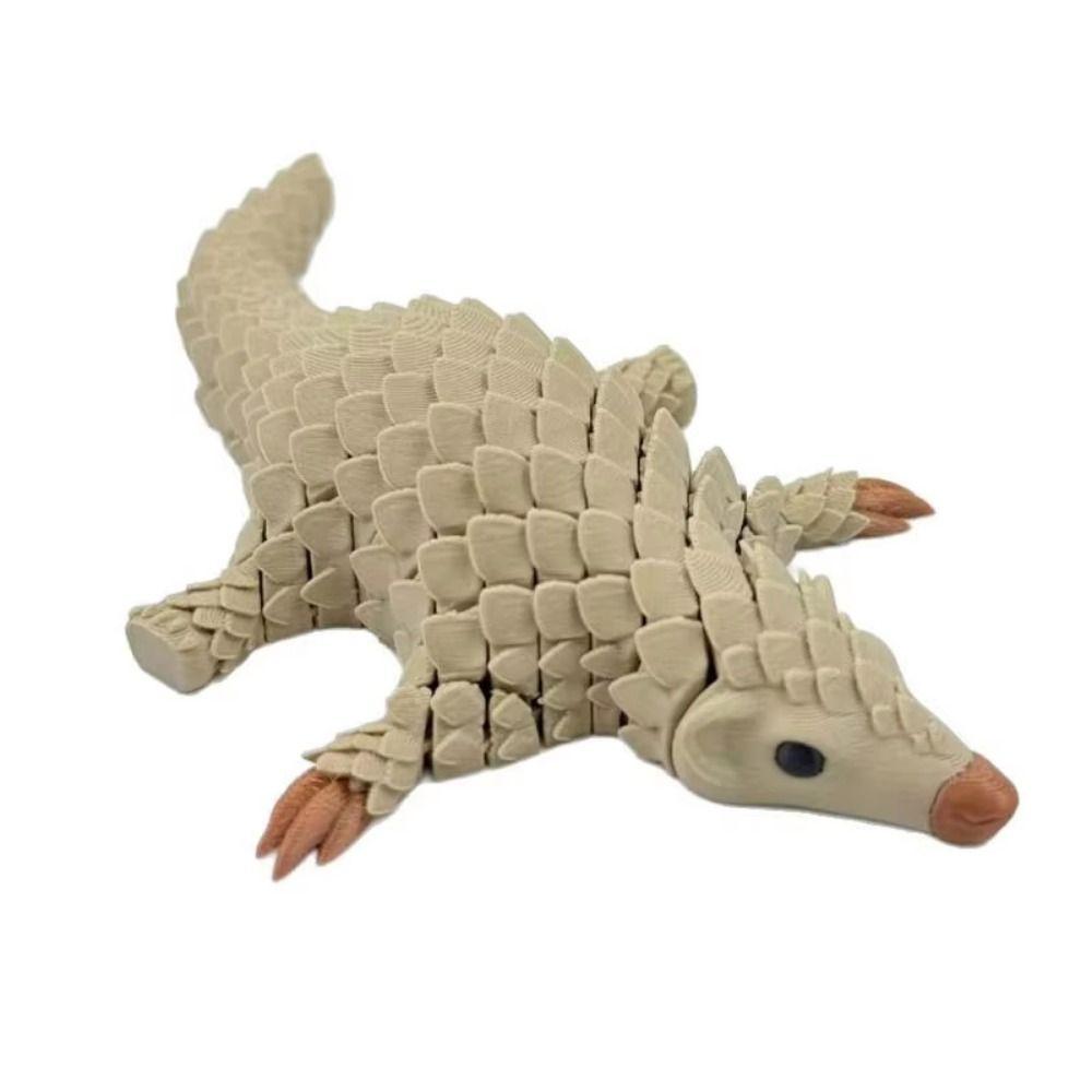 Creative 3D Printed Pangolin Figurine Realistic Articulated 3D Printed Pangolin with Egg Durable Pangolin Sculpture