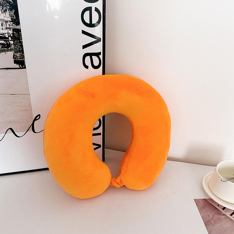 Poduszka podróżna w kształcie litery U w jednolitym kolorze, pod kark i głowę