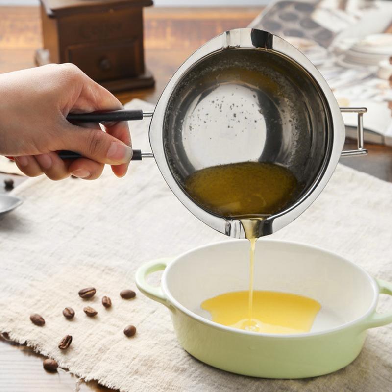 Chocolate Boiler Pot Boiler Pot Melting Bowl Pot With Heat Resistant Silicone Handle 400ml Stainless Steel Pot For Butter Candy