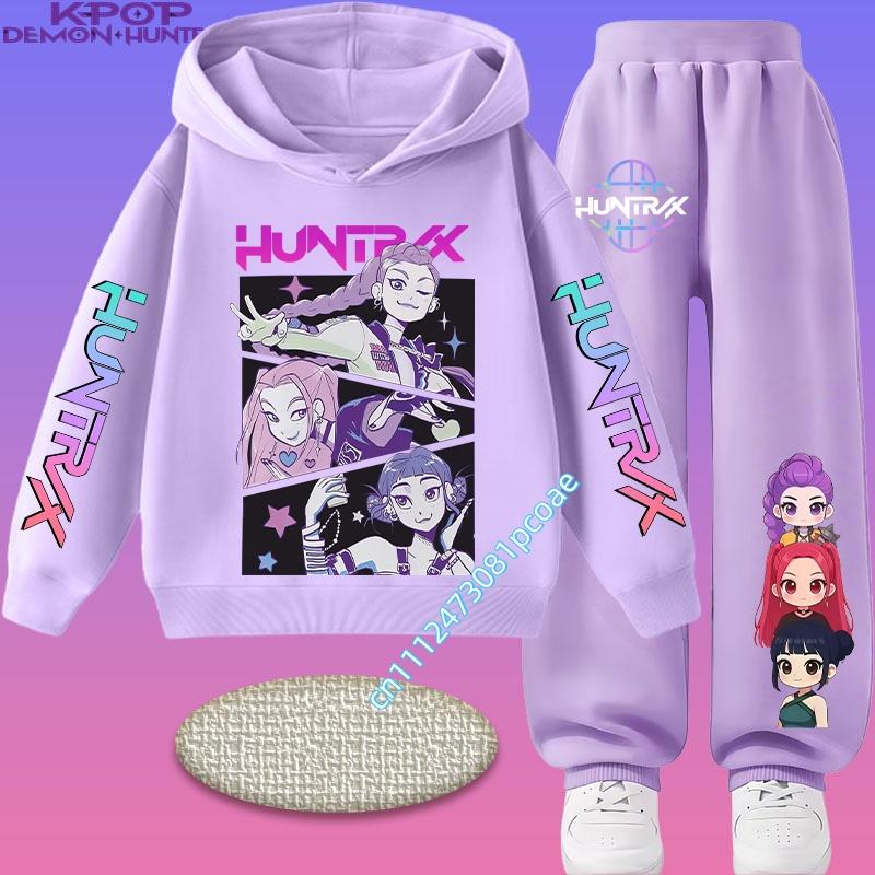 2026 New Children's Popular Anime Print Spring/Autumn Casual Hooded Sweatshirt + Sports Pants 2-Piece Set