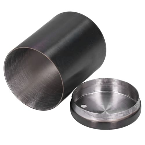 Stainless steel toothpick holder with lid for convenient toothpick storage, perfect for home, cafe, or restaurant use (black)