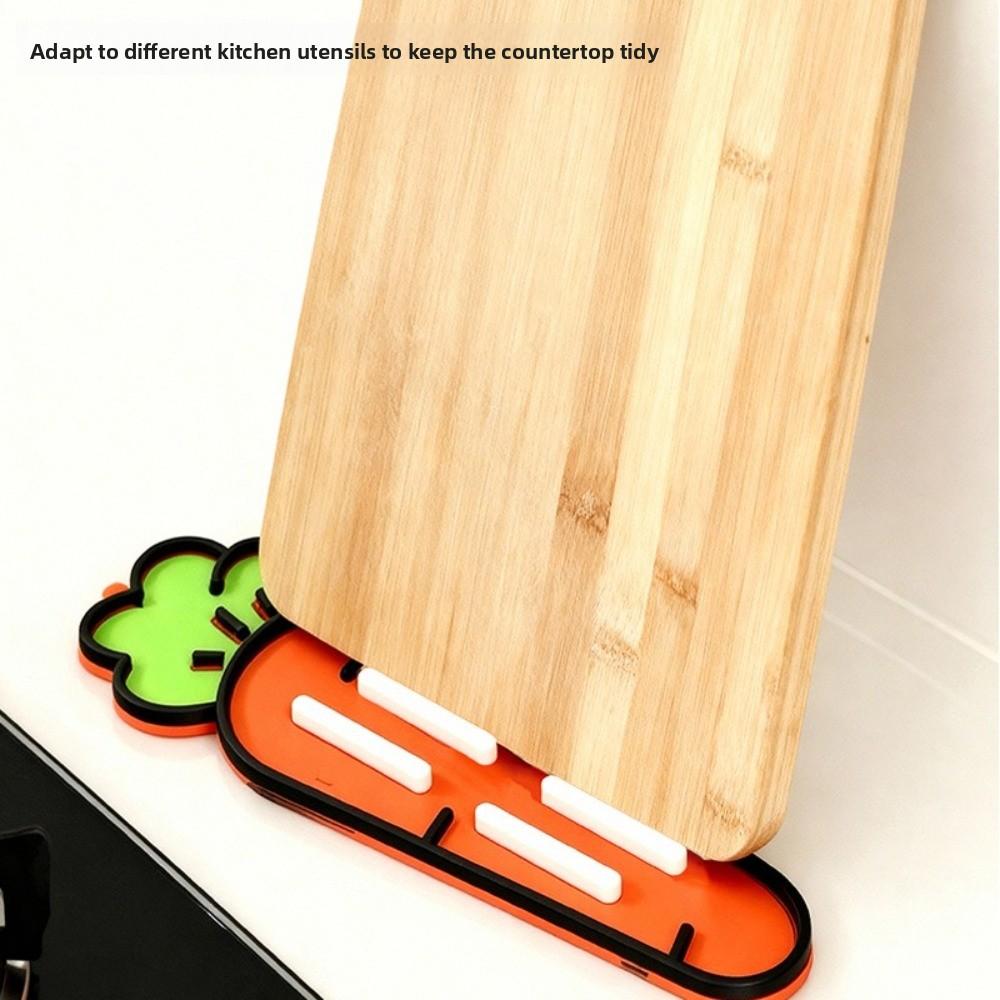 New Carrot Pot Lid Mat Drain Multifunctional Countertop Drain Pad Cutting Board Mat Soft Rubber Spatula Storage Mat