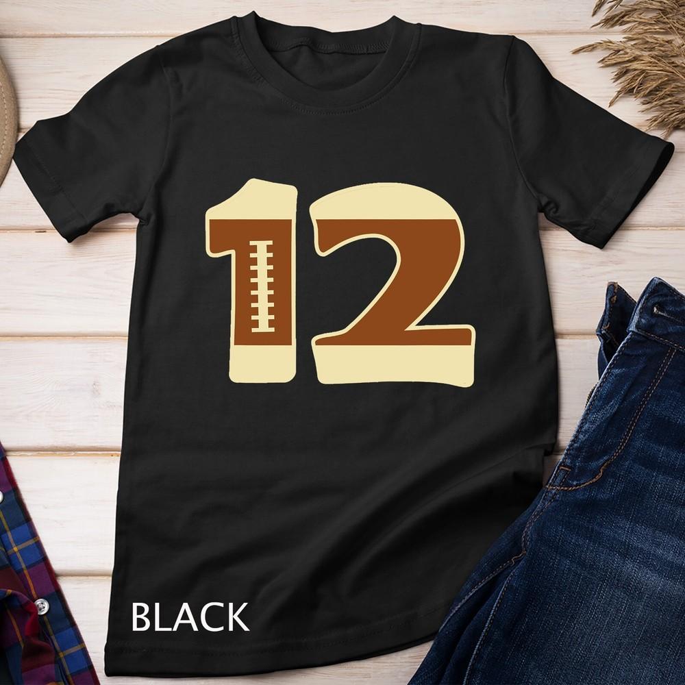 Number #12 Football Team Shirt - American Rugby Field Ball Unisex T-shirt