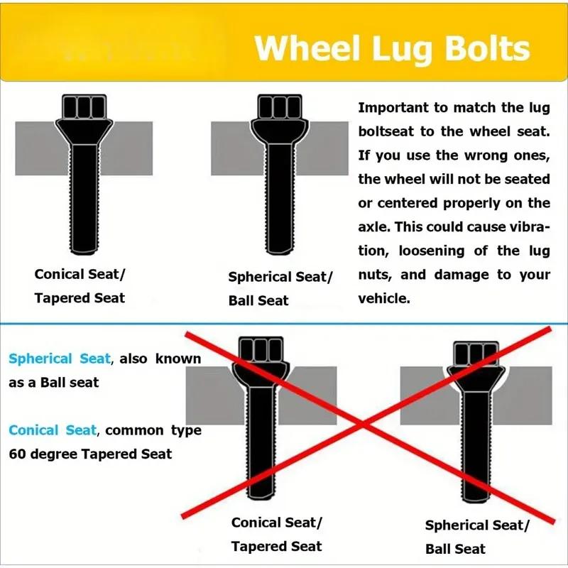14mm x 1.25 Wheel Lug Bolts OE Factory Lug Studs 36136781151 Compatible with F30 F35 F10 F25 X3 E70 X5