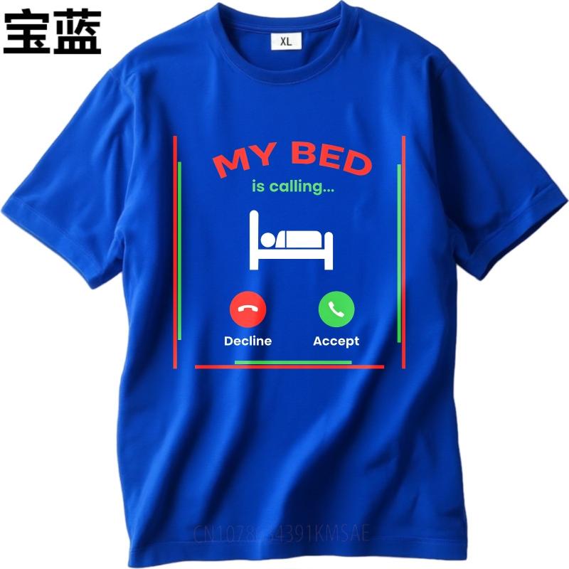 Casual Tshirt Printed Women Short Sleeve Tshirt Daily Wear My Bed Is Calling Decline Accept Comfort Boys Tees Summer Unisex Tees