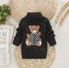 Herbst Winter Kinder Pullover Cartoon Bär Baby Jungen Mädchen Rundhals Strickpullover Tops