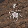 Rose Chalcedony Gemstone Pendant, 925 Solid Sterling Silver Pendant, Glamorous Handmade Silver Chain Pendant For Wedding Gift