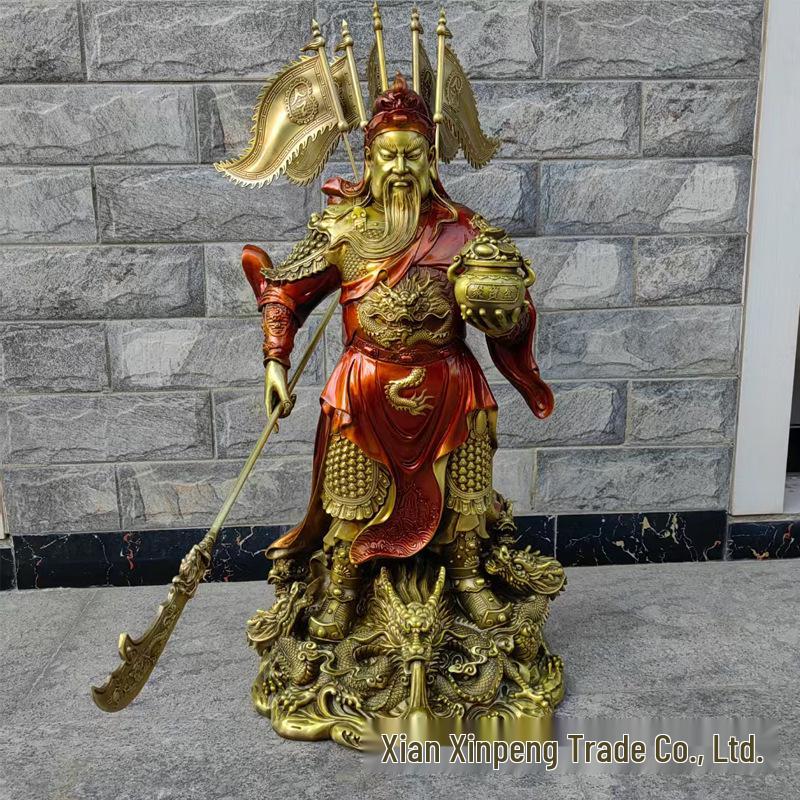 Large Bronze Guan Gong Statue - Pure Copper Guan Yu, Martial Wealth God