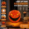 Halloweenská dekorace Svítící dýně aktivovaná zvukem se strašidelnými zvukovými efekty Elektronická hračka jako rekvizita pro barovou scénu