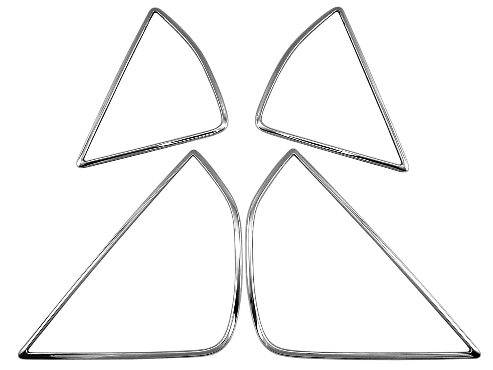 BRIGHTZ Finish Stainless Steel Door Speaker Rings for Toyota Corolla Fielder NZE 160 Corolla Fielder Ultra-Mirror (4-Piece Set) (161, 162, 164, 165)