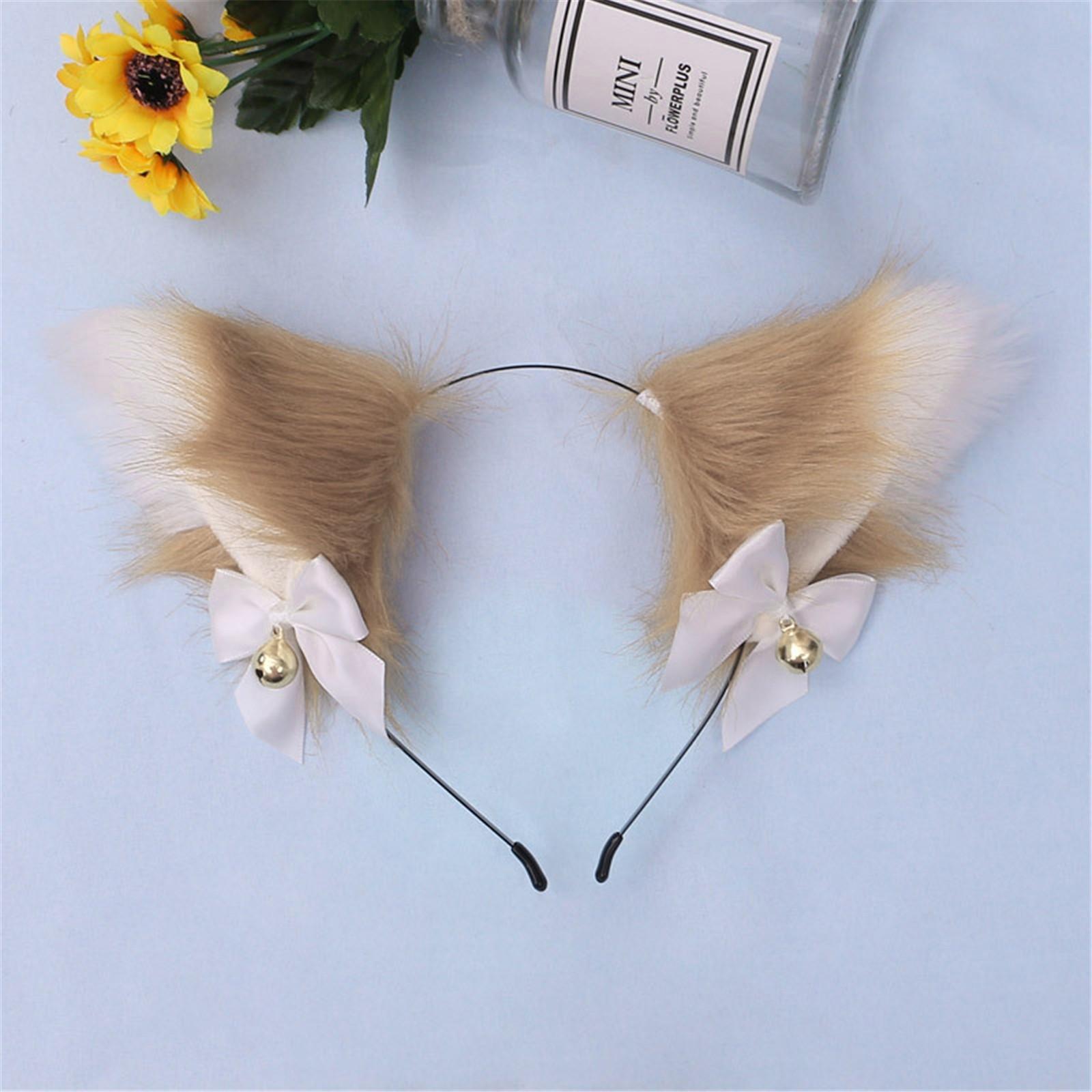 

Косплей Девушка Плюшевые Пушистые Кошачьи Уши Головной Убор Аксессуар Опора Для Вечеринки Cam Girl