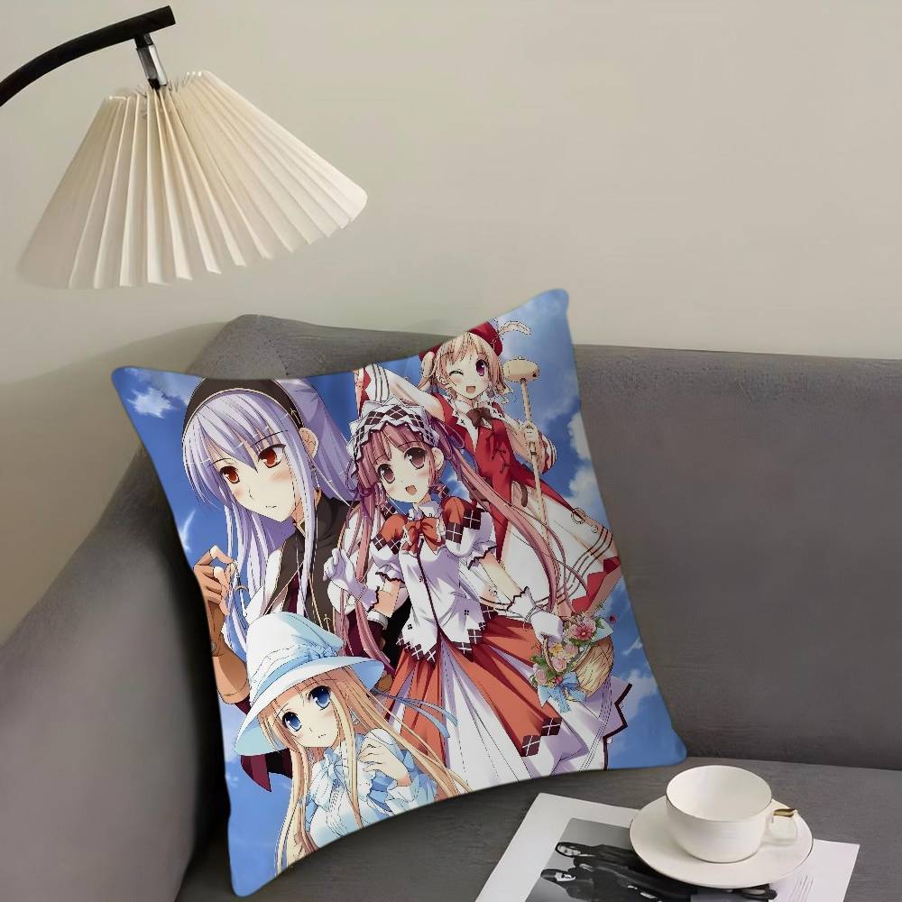 Shukufuku No Campanella Anime Cartoon Kissen Geschenke Heim Büro Einrichtung Schlafzimmer Sofa Auto Kissenbezug Hülle 45x45cm