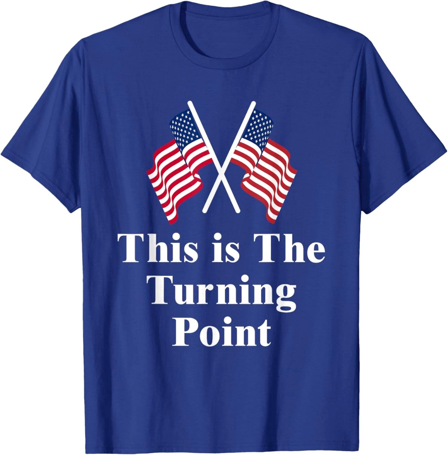 Retro This is The Turning Point American Flag T shirt 3XL