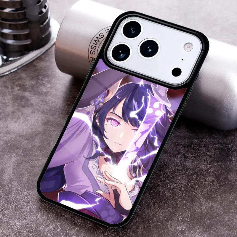 Raiden Shogun Baal Genshin Impact Phone Case for iPhone 17 16 15 Pro Max Air 14 13 12 11 Plus Shockproof Capa Cover