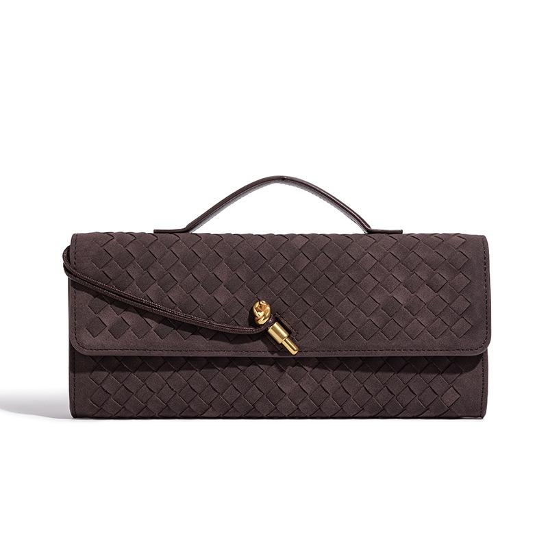 

Хит продаж ретро клатч-багет темпераментная вечерняя сумка на плечо матовая сумка женская 30.5*4*12.5 кофейный