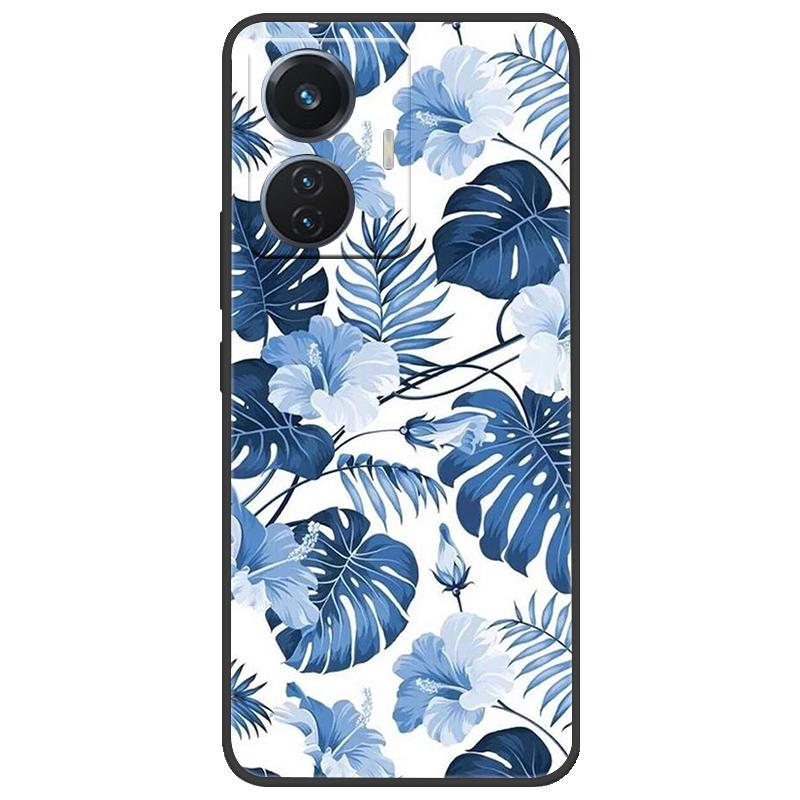 For Vivo T1 4G Y55 4G iQOO Z6 44 W V2153 Case Marble Soft Matte Silicone Back Cover For Vivo T1 44W Full Coverage Phone Shell