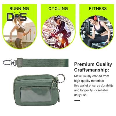 Mini billetera con correa para la cintura y llavero con tarjetero, bolsa de almacenamiento de gran capacidad, riñonera para correr al aire libre, bolso de viaje para ir al trabajo y hacer compras