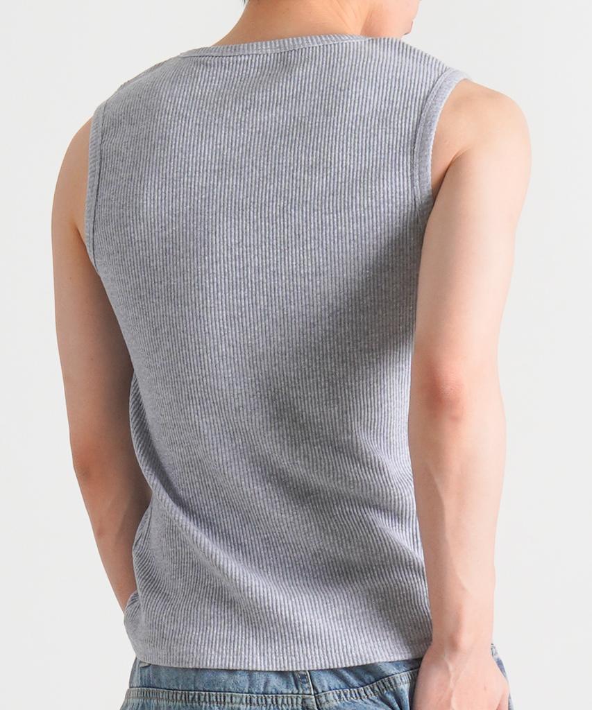Beoteunseoul Ribbed Texture Soft Sleeveless (3 Colors)