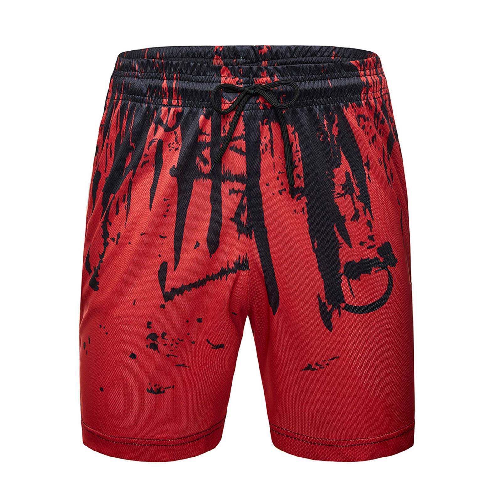 

Мужские модные пляжные шорты с принтом, трендовые летние персонализированные шорты XXXL красный