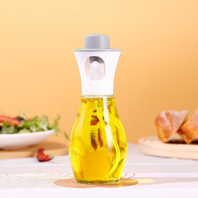 Universal Glass Oil Spray Bottle: Dustproof, Large Caliber, Uniform Seasoning Dispenser
