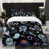 Halloween Bedding Set Colorful Funny Ghosts Print Cozy Duvet Cover Set King Queen Twin Single Size Birthday Gift Bedroom Decor