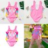 Einhorn Kinder Badeanzug Für Mädchen Mit Rüschenbesatz Polyester Für Wasseraktivitäten