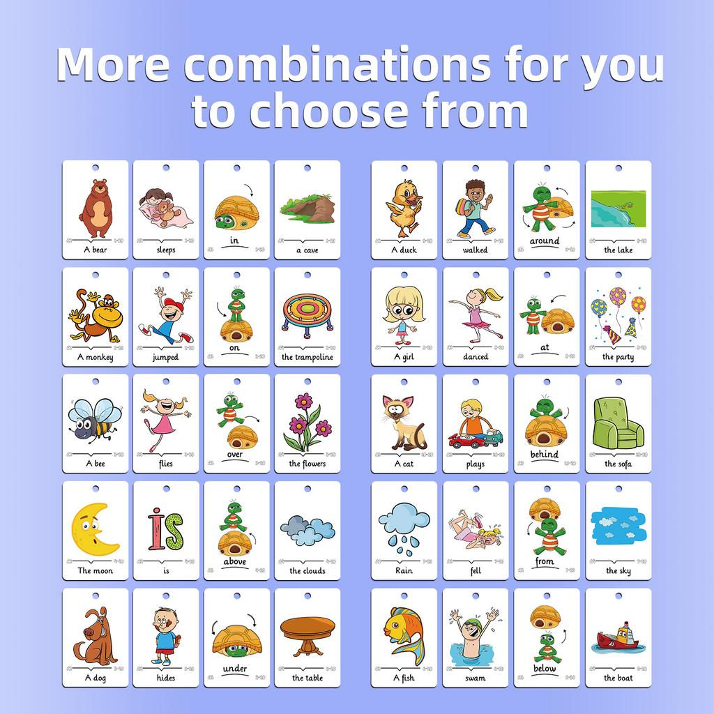 80 Word Sentences Children'S Educational Thinking Learning Cards Educational Institutions Training Cards Desk Cards