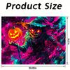 Nuxovilar UV Reactive Tapestry Flaming Scarecrow Pumpkin Scene BlackLight Tapestries Cool UV Black Light Halloween Horror Tapest