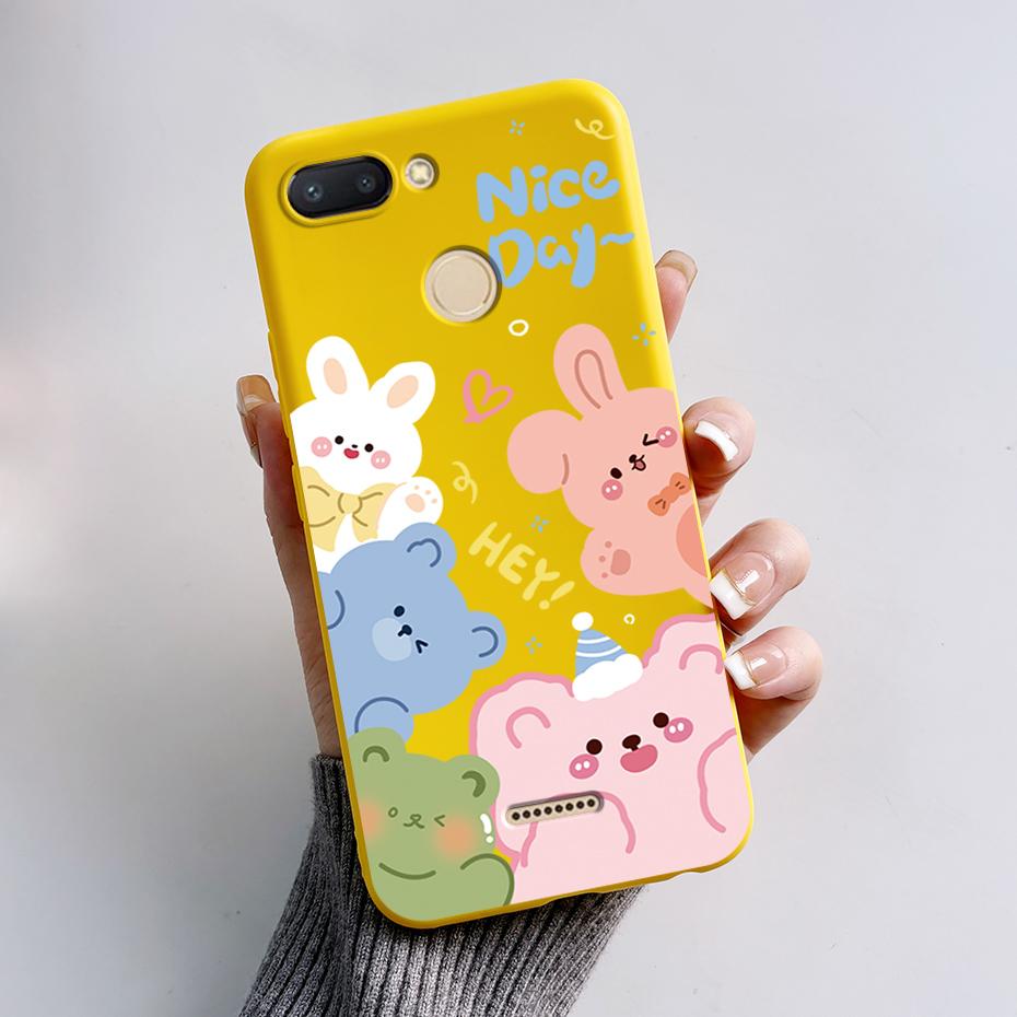 For Xiaomi Redmi 6 Case Redmi 6A Cute Cartoon Frog Back Cover Silicone Soft Phone Case For Xiaomi Redmi 6 6A Redmi6 Coque Bumper