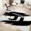 1pc Juventus FC logo Print Area Rug - Soft, Washable Non-Slip Indoor Mat, Living Room, Home Office Decorative Rug,Office Decorative