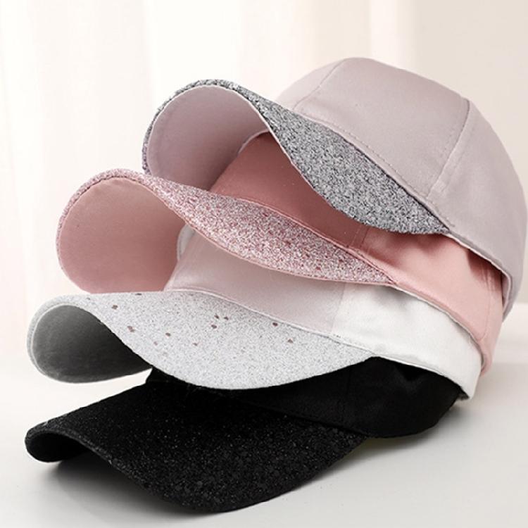 Fashionable Unisex Baseball Caps Sunproof Hat for Sports and Leisure Wear with Glitters Brim Breathable and Comfortable