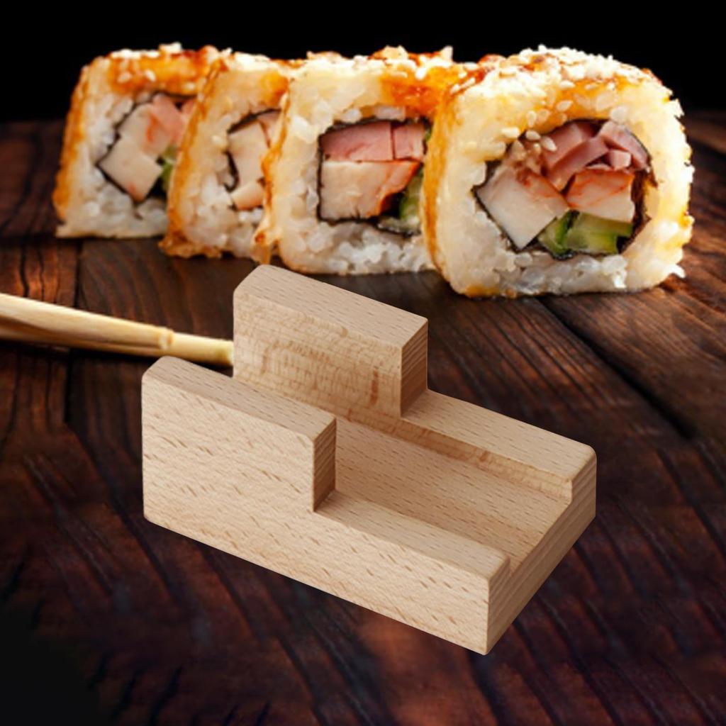 Wood Sushi Holder Display Stand Decorative Novelty Kitchen Gadget Platter Rack for Tabletop Party